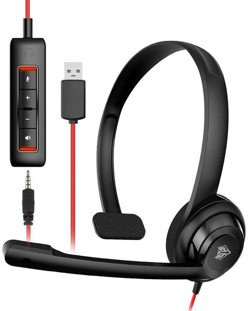 NUBWO Computerheadset met microfoon, met ruisonderdrukkende, Computers en Software, Headsets, Nieuw, Verzenden