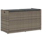 vidaXL Opbergbank met kussen voor buiten 100 cm poly rattan, Tuin en Terras, Verzenden, Nieuw, Rotan