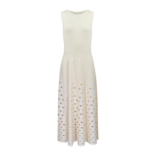 By Malene Birger • midi jurk in ecru • XS, Kleding | Dames, Jurken, Nieuw, Maat 34 (XS) of kleiner, Verzenden