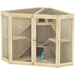 TRUUSK Houten Hamsterkooi met 4 Niveaus - Voederstation - Wi, Verzenden, Nieuw