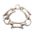 Zware zilveren dames armband | 21,5 cm (zware armband), Gebruikt, Ophalen of Verzenden, Zilver, Overige kleuren