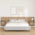 vidaXL Hoofdbord Met Kast met lade 3 pcs Artisan Eiken, Verzenden, Nieuw, Bruin, Hout