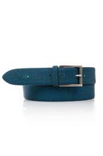 Pijlstaartrog leren riem Giulio blauw NIEUW, Kleding | Heren, Nieuw, Echt leder, Riccamente, Ophalen of Verzenden