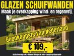 Glazen schuifwanden - LAAGSTE PRIJS GARANTIE !! € 109,-, Verzenden, Nieuw, Serre