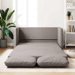 vidaXL Slaapbank vloermodel 2-in-1 112x174x55 cm stof taupe, Verzenden, Nieuw, Stof, Minder dan 150 cm