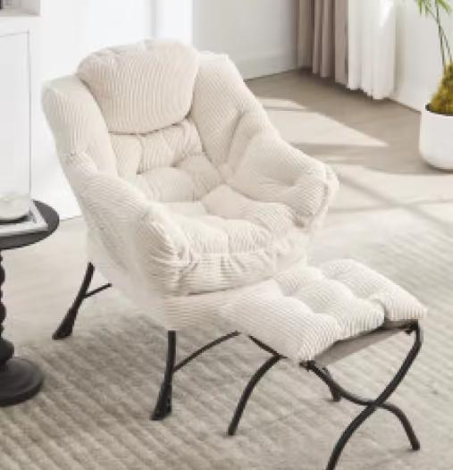 Comfortabele Luie Stoel – Gestoffeerde Lounge met Zijvak, Huis en Inrichting, Stoelen, Nieuw, Verzenden