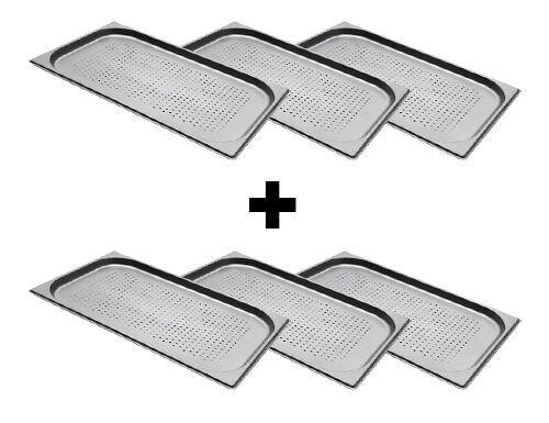 GGM Gastro | (6 stuks) RVS Gastronormbak 1/1 - Geperforeerd, Zakelijke goederen, Horeca | Food, Verzenden