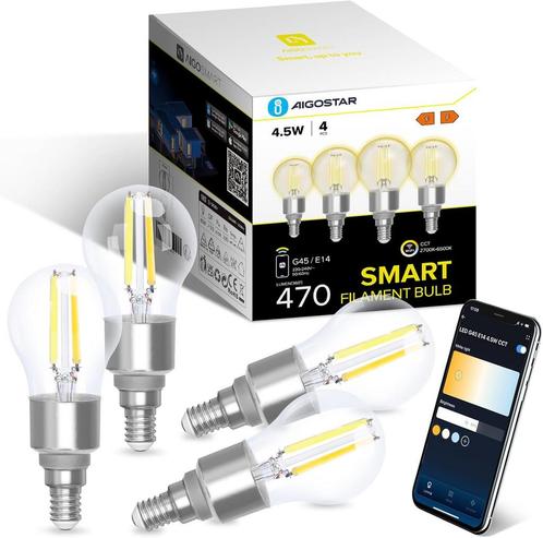 Aigostar Alexa gloeilamp, E14, slimme vintage ledlamp, G45,, Huis en Inrichting, Lampen | Overige, Nieuw, Verzenden