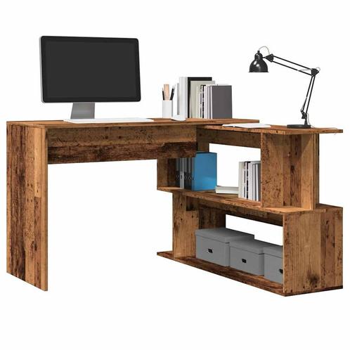 vidaXL Hoekbureau 200,5x50x76 cm bewerkt hout oud, Huis en Inrichting, Bureaus, Nieuw, Verzenden
