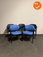 Vergaderstoel - Ahrend 320 - blauw kunstleer - zwart frame -, Vergader- of Presentatieruimte, Ophalen of Verzenden, Gebruikt, Stoel