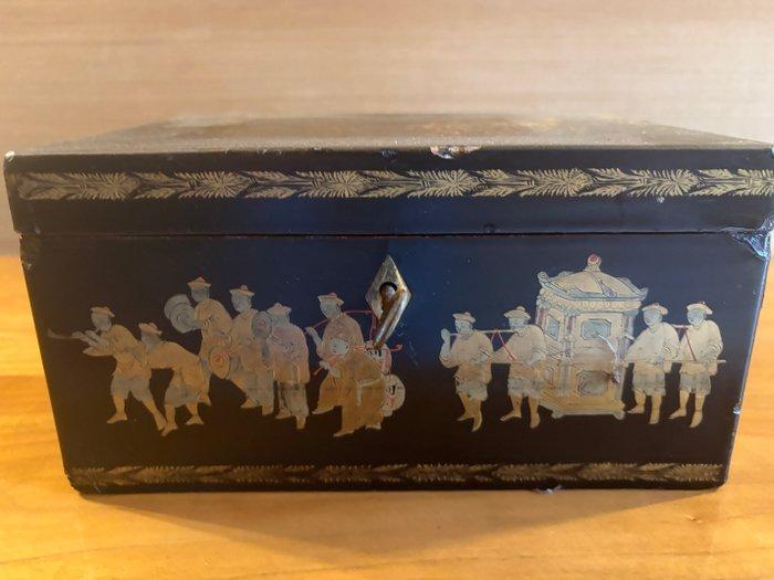 Theekistje / doosje - Hout, Antiek en Kunst, Antiek | Meubels | Stoelen en Banken