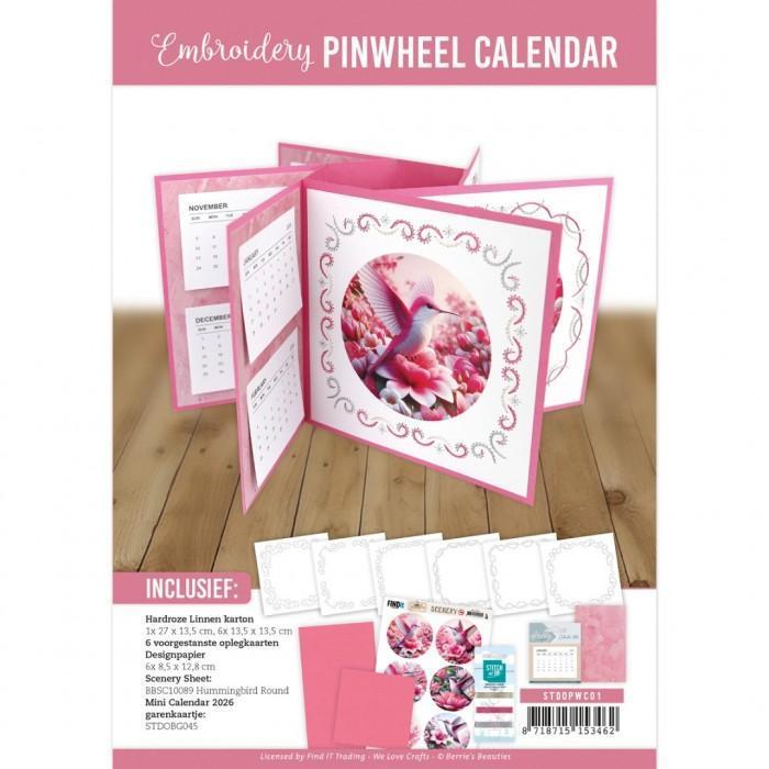 Pinwheel calender - Berries Beauties - Hummingbirds, Hobby en Vrije tijd, Kaarten | Zelf maken, Blanco kaart of Basiskaart, Nieuw