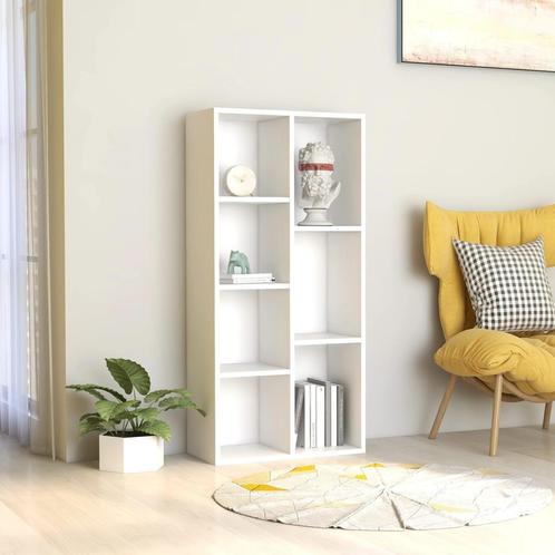 vidaXL Boekenkast 50x25x106 cm bewerkt hout wit, Huis en Inrichting, Kasten | Boekenkasten, 25 tot 50 cm, Nieuw, Overige houtsoorten