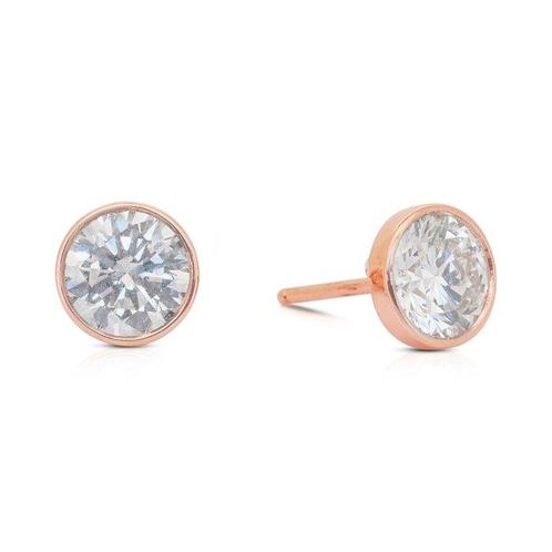 Oorbellen - 18 karaat Roségoud - 2.02ct. tw. Diamant, Sieraden, Tassen en Uiterlijk, Oorbellen