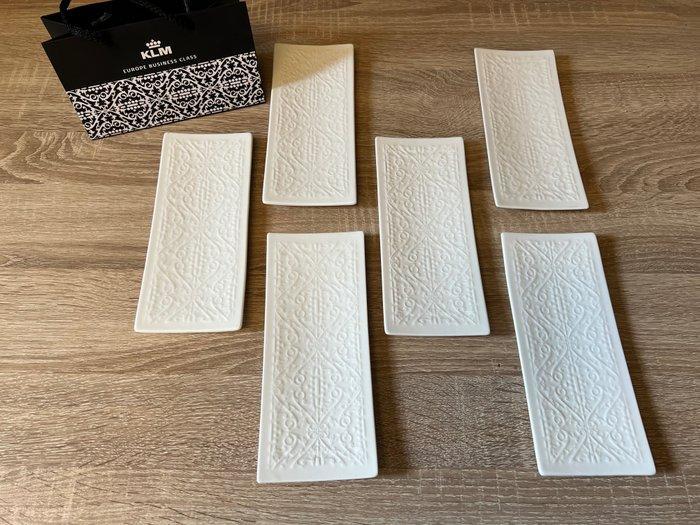 KLM - Marcel Wanders - Bord - Porselein - Set van zes, Antiek en Kunst, Antiek | Wandborden en Tegels