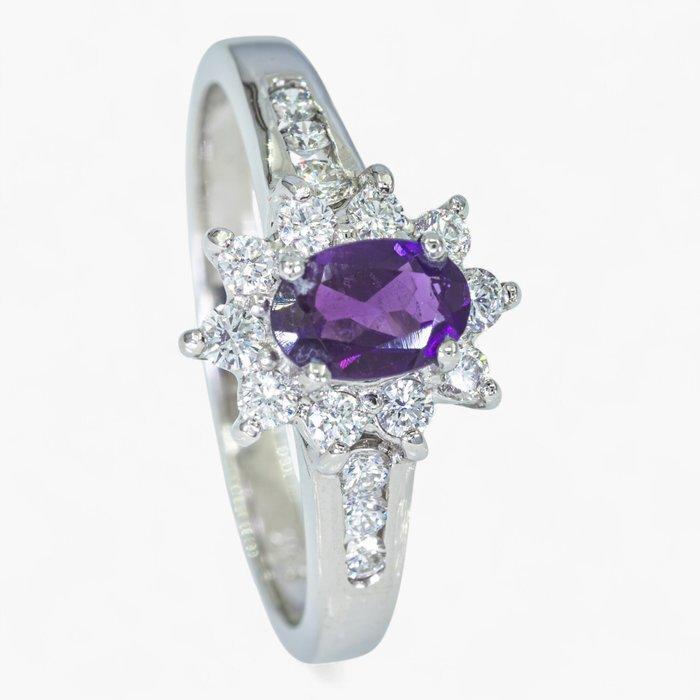 Zonder Minimumprijs - Ring - 14 karaat HRD, Witgoud -, Sieraden, Tassen en Uiterlijk, Ringen