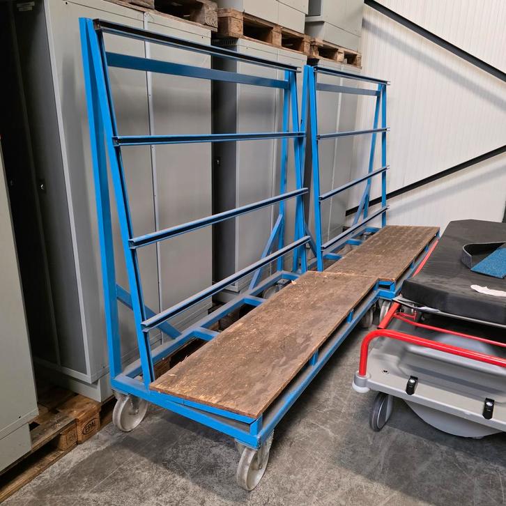 2x Grote PROFESSIONELE platenkar met grote wielen afm, Doe-het-zelf en Verbouw, Transportwagens, Ophalen of Verzenden
