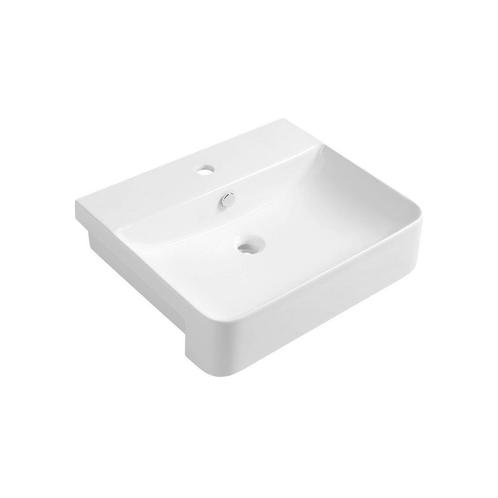 Wastafel Semi Inbouw Sapho Sott Aqua Rechthoekig 59x49x15 cm, Huis en Inrichting, Badkamer | Badkamermeubels, Wasbak of Wastafel
