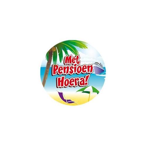 Grote poster pensioen 49 cm - Pensioen feestartikelen, Hobby en Vrije tijd, Feestartikelen, Ophalen of Verzenden