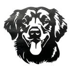 Wanddecoratie metaal hond De Golden Retriever, Tuin en Terras, Tuinwanddecoratie, Verzenden, Nieuw