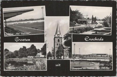 ENSCHEDE - Meerluik Groeten uit Enschede, Verzamelen, Ansichtkaarten | Nederland, Verzenden
