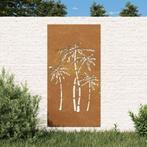 vidaXL Wanddecoratie tuin palmboomontwerp 105x55 cm, Verzenden, Nieuw