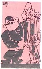 Adolf Hitler en armoedige man op spotprent (lijst optie), Verzenden