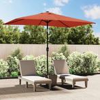 vidaXL Parasol met metalen paal 300x200 cm terracotta, Verzenden, Nieuw, 3 tot 4 meter