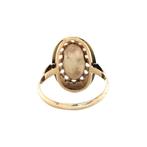 Gouden vintage ring met bloedkoraal 14 krt, Ophalen of Verzenden, Nieuw