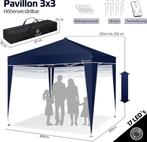Partytent - 3x3 meter - hoogte 2.5 meter - blauw, Tuin en Terras, Partytenten, Verzenden, Nieuw
