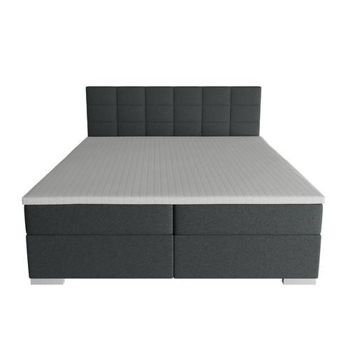 Boxspring Seattle - 180x200cm - Donkergrijs, Huis en Inrichting, Slaapkamer | Bedden, Nieuw, Verzenden
