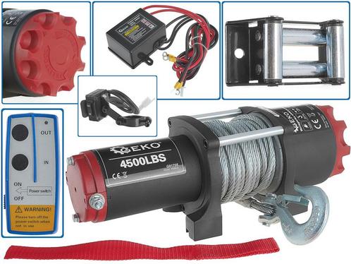 Treklier 2041 Kg - Bumperlier - Lier - Elektrische Lier 12 V, Doe-het-zelf en Verbouw, Gereedschap | Overige machines, Nieuw, Ophalen of Verzenden