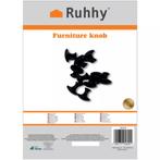 Ruhhy Meubelknoppen Zwart – Set van 10 – Rond – Schroe, Doe-het-zelf en Verbouw, Ophalen of Verzenden, Nieuw