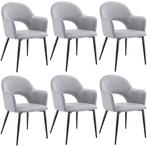 Eetkamerstoel Sachel, fluweellook, gestoffeerd, 120 kg - lic, Huis en Inrichting, Stoelen, Verzenden, Nieuw