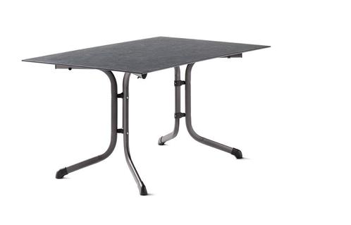 Sieger Boulevard klaptafels staal/polytec Ø85 cm tot 140 cm, Tuin en Terras, Tuintafels, Ophalen of Verzenden