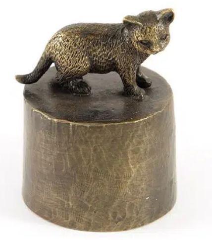 Katten urn verbronsd met prachtig beeld van poesje, Dieren en Toebehoren, Katten-accessoires, Nieuw