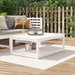 vidaXL Tuintafel 121x82,5x45 cm massief grenenhout wit, Tuin en Terras, Verzenden, Nieuw