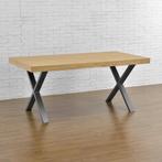 Stalen X tafelpoten set van 2 meubelpoot 79x72 cm metaal gri, Nieuw, Verzenden