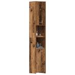 vidaXL Badkamerkast 30x30x183,5 cm bewerkt hout oud, Verzenden, Nieuw, (Half)hoge kast, 150 tot 200 cm