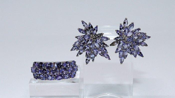 Zonder Minimumprijs - 3-delige sieradenset Zilver - 6.63ct., Sieraden, Tassen en Uiterlijk, Antieke sieraden