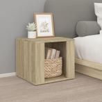 vidaXL Nachtkastje 41x40x36 cm bewerkt hout sonoma, Minder dan 45 cm, Verzenden, Nieuw, Minder dan 55 cm