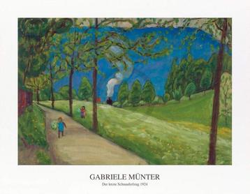 Kunstdruk Gabriele Münter - Der letzte Schnauferlzug 1924 beschikbaar voor biedingen