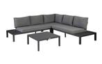 Hoek Loungeset - La Vida - Antraciet - Aluminium - Exotan, Verzenden, Nieuw