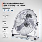 Vloerventilator - 60 cm - Industriele ventilator - Zilver -, Verzenden, Zo goed als nieuw