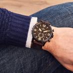 Fossil Nate JR1487 Herenhorloge 50 mm - Zwart, Huis en Inrichting, Woonaccessoires | Overige, Verzenden, Zo goed als nieuw