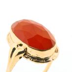 Gouden ring met carneool | Vintage (klassiek) (klassiek), Sieraden, Tassen en Uiterlijk, Ringen, Gebruikt, Overige kleuren, 19 tot 20