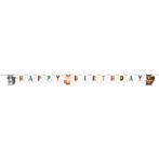 Bosdieren Letterslinger Happy Birthday 2,4m, Verzenden, Nieuw