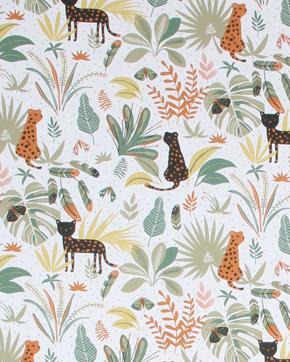 Poplin Katoen Panter Jungle, Hobby en Vrije tijd, Stoffen en Lappen, Overige kleuren, Nieuw