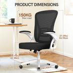 Ergonomische Mesh Bureaustoel met Lendensteun en Armen, Verzenden, Nieuw