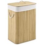 Bamboe Wasmand Curly - 72 L - Natuur - Uitneembare Waszak, Huis en Inrichting, Badkamer | Badtextiel en Accessoires, Verzenden
